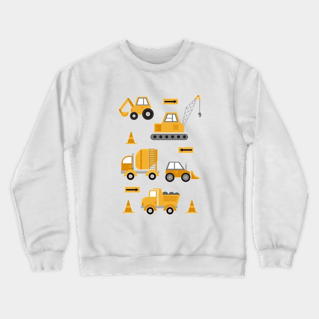 Construction Trucks Crewneck Sweatshirt by latheandquill